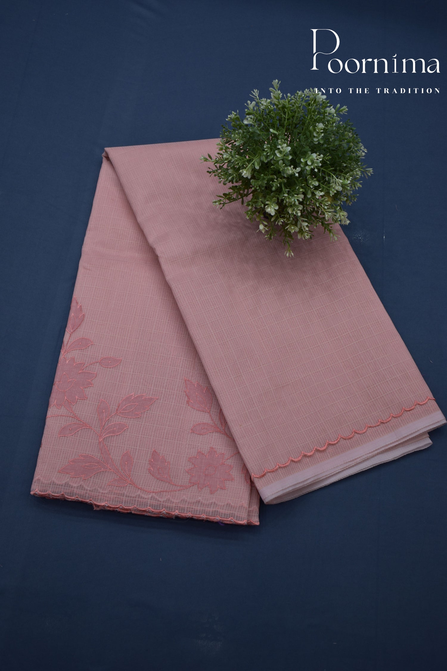 SALMON PINK- BENARAS KOTA WEAVING SAREE