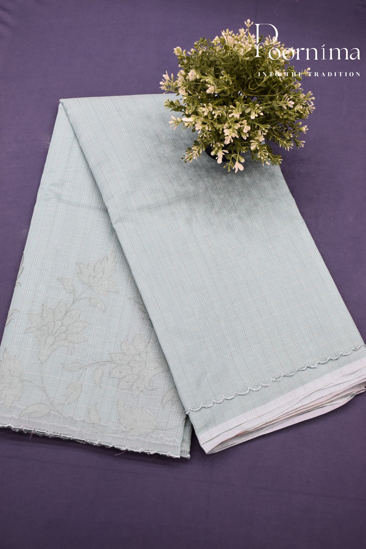 BASIL GREEN- BENARAS KOTA WEAVING SAREE