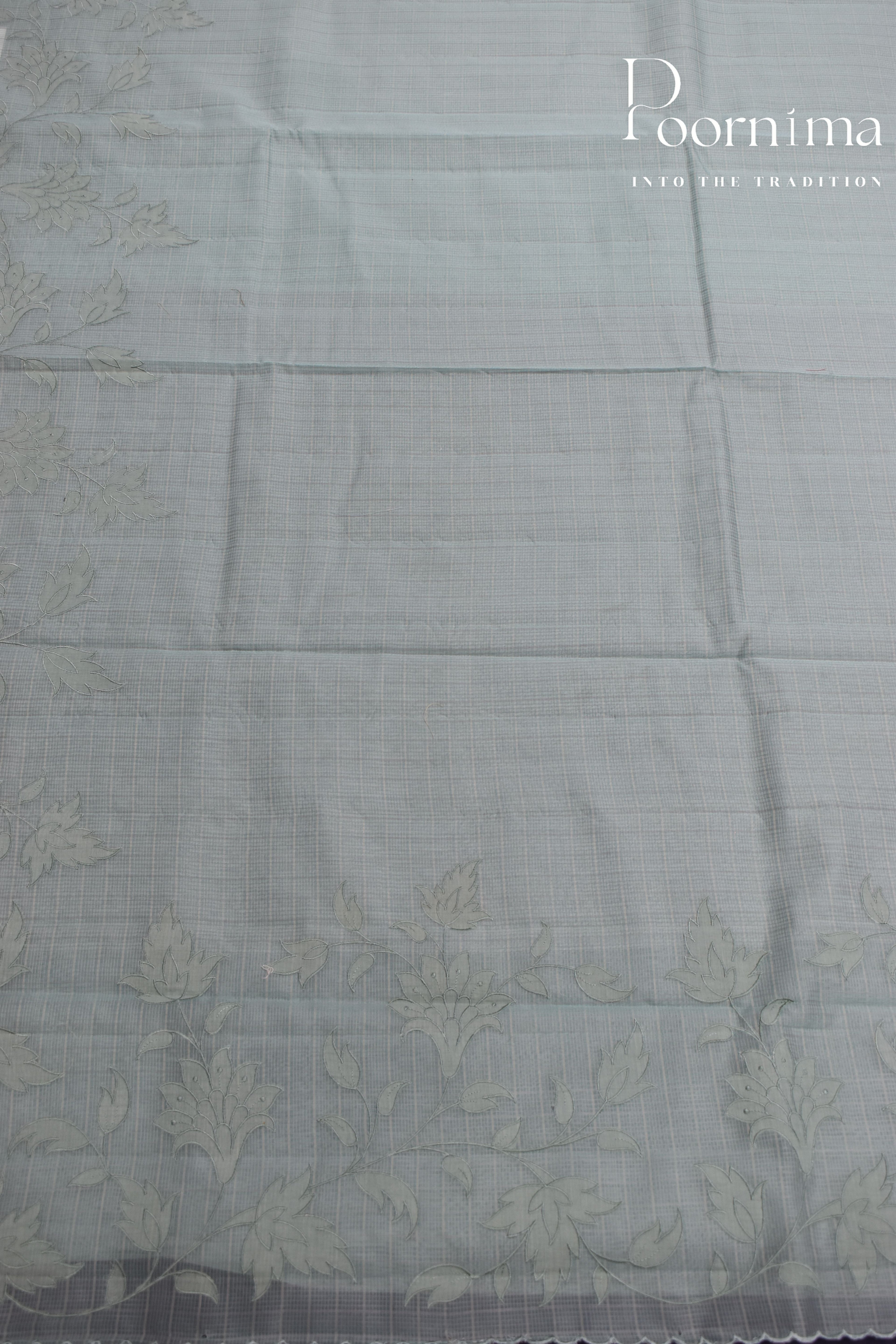 BASIL GREEN- BENARAS KOTA WEAVING SAREE
