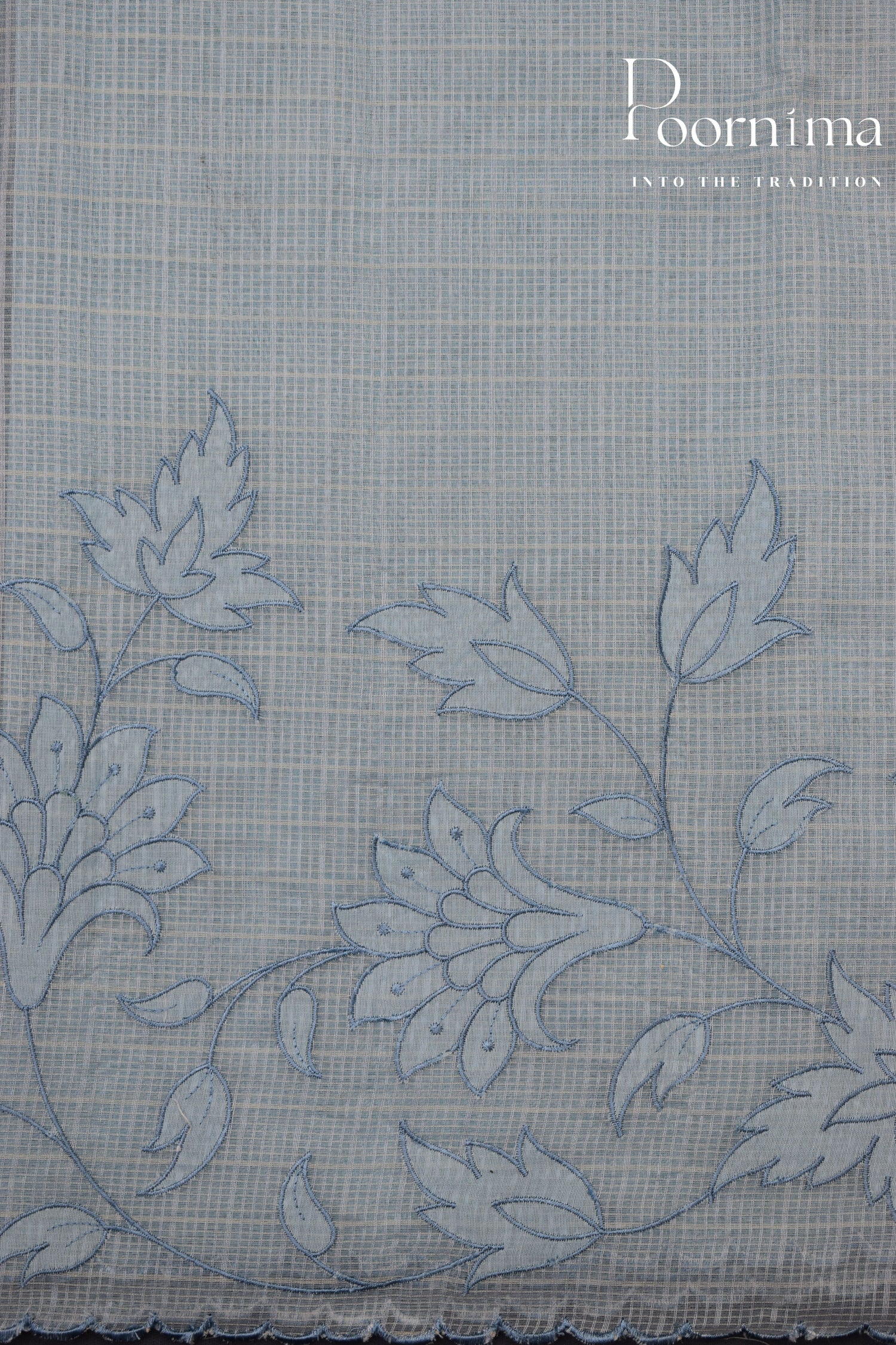 LIGHT SKY BLUE- BENARAS KOTA WEAVING SAREE