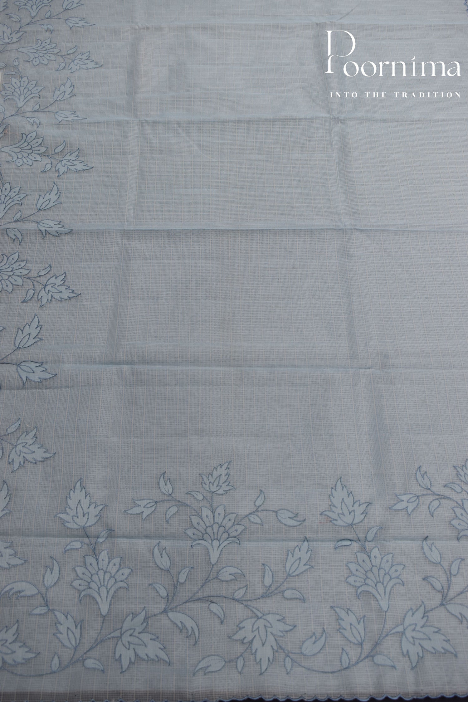 LIGHT SKY BLUE- BENARAS KOTA WEAVING SAREE