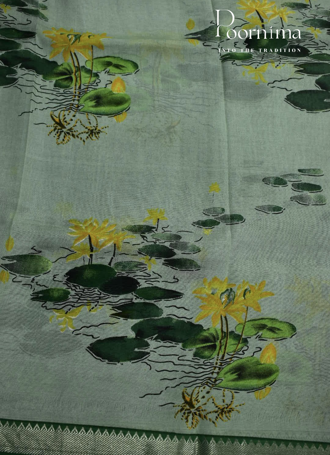 MANGALAGIRI SILK SAREE WITH FLORAL PRINT