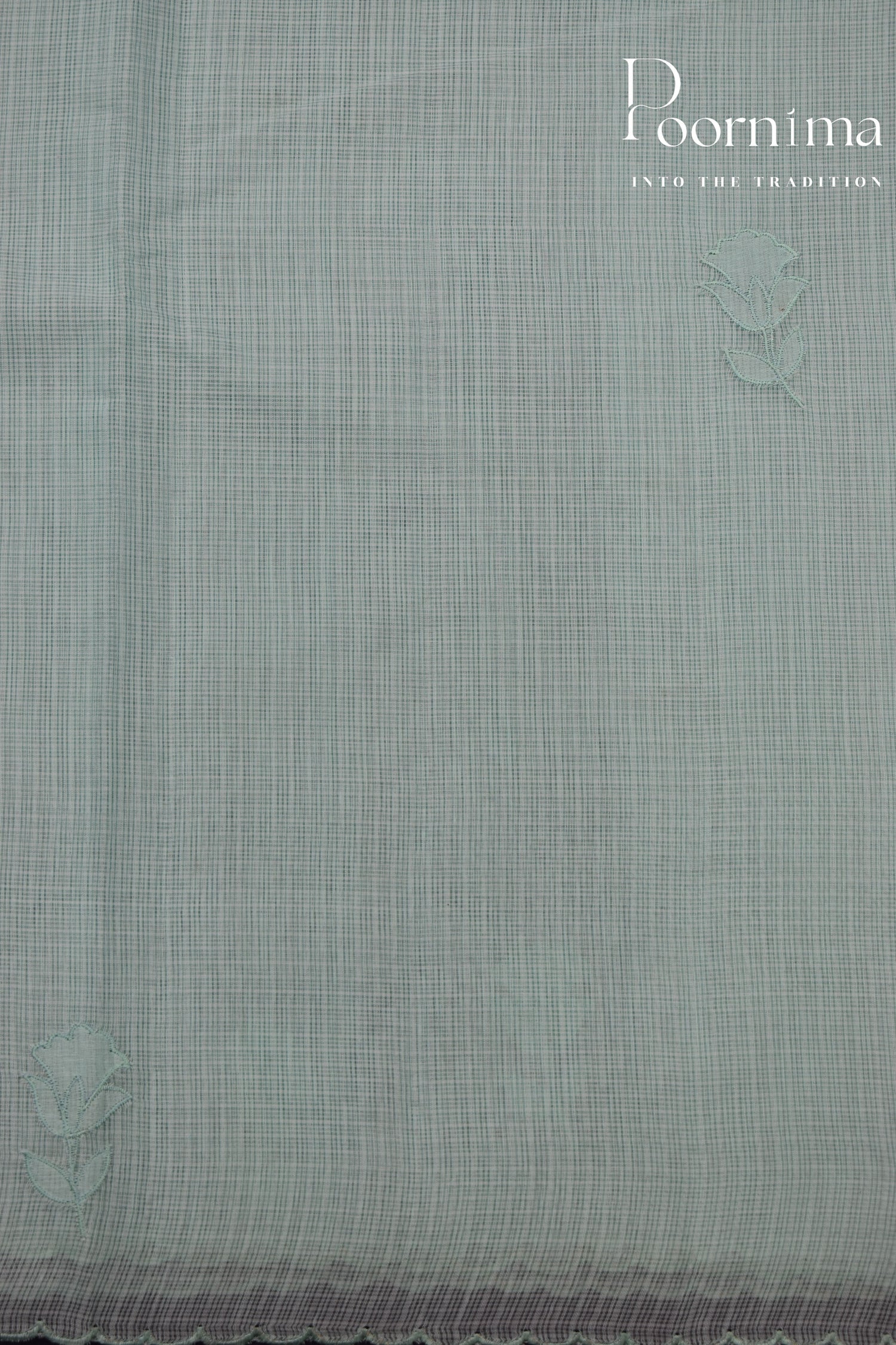 AQUAMARINE BLUE- BENARAS KOTA WEAVING SAREE