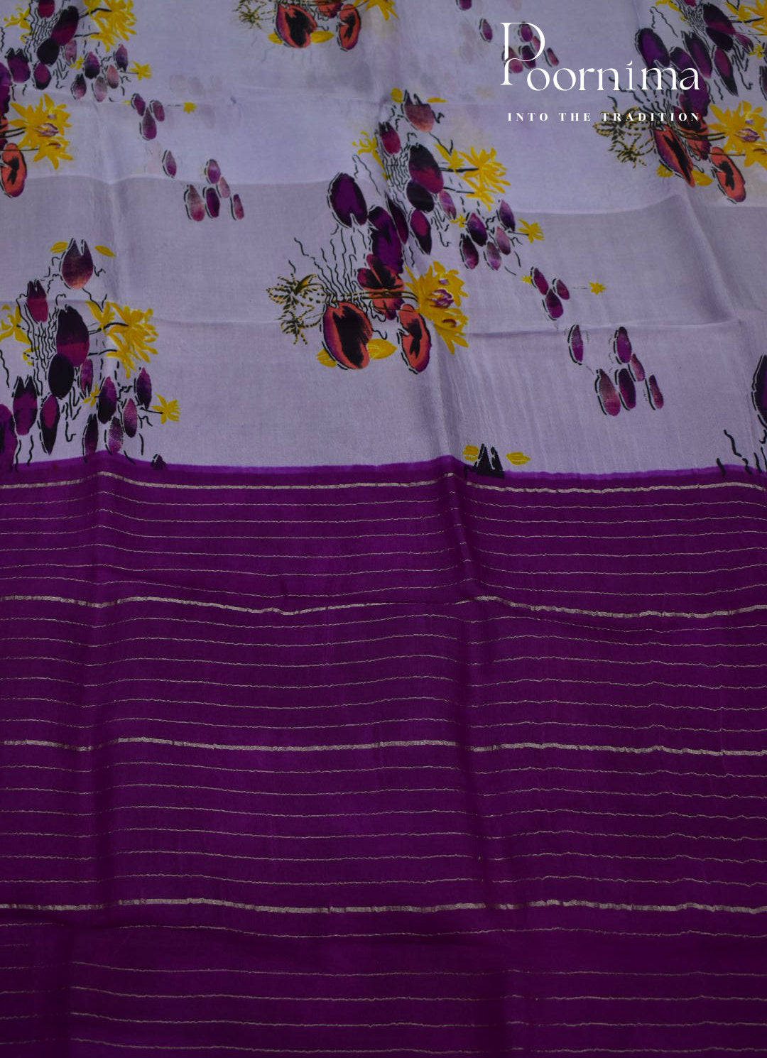 MANGALAGIRI SILK SAREE WITH FLORAL PRINT