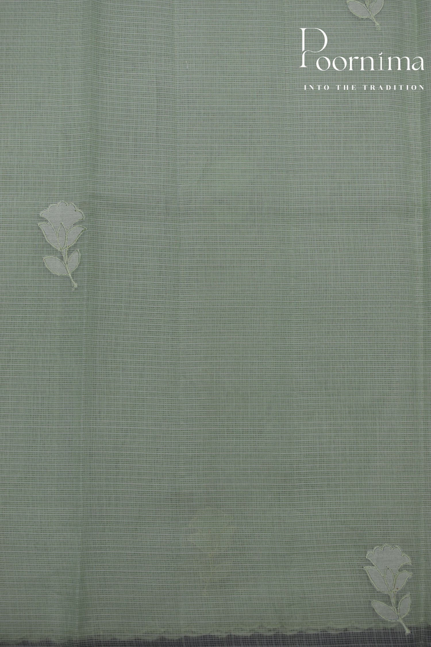 BASIL GREEN- BENARAS KOTA WEAVING SAREE