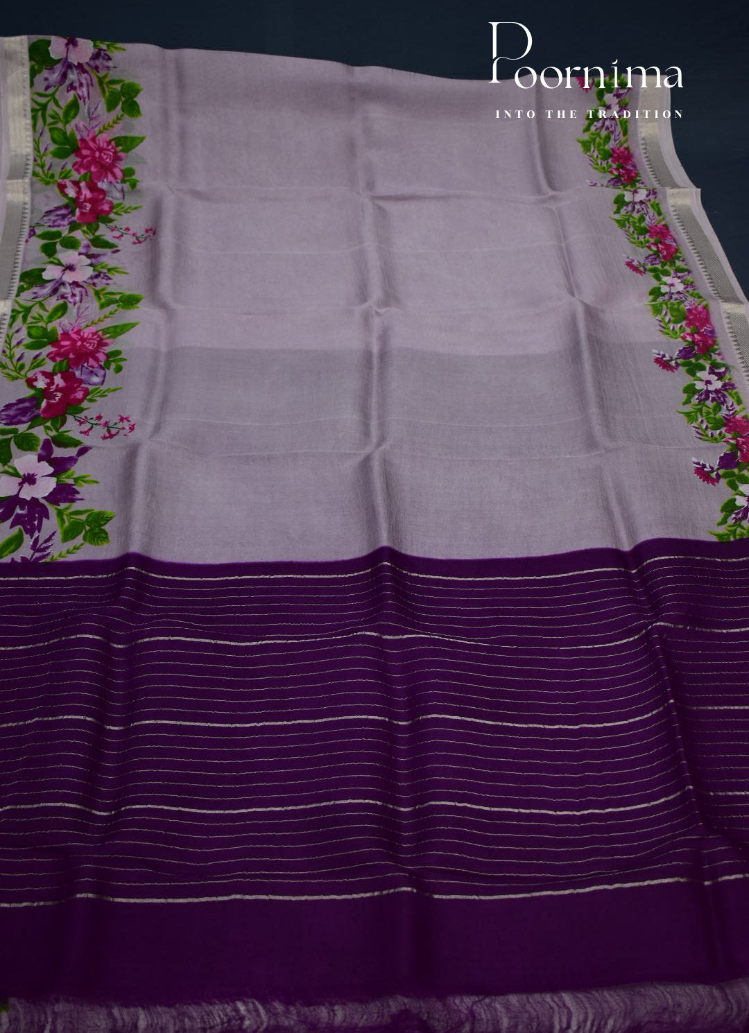MANGALAGIRI SILK SAREE WITH DIGITAL PRINT