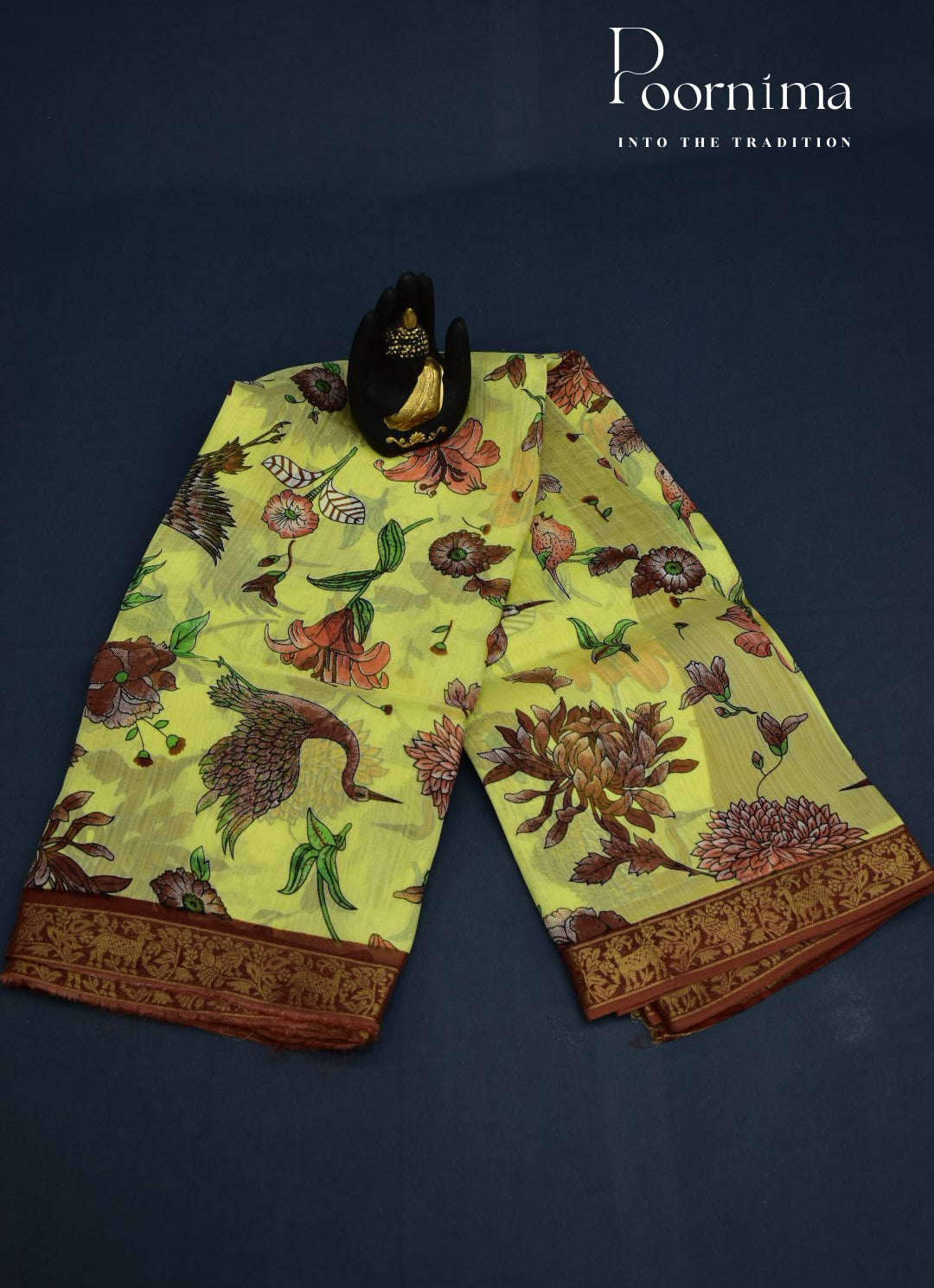 PASTEL YELLOW - MANGALAGIRI JUTE GEORGETTE SAREE