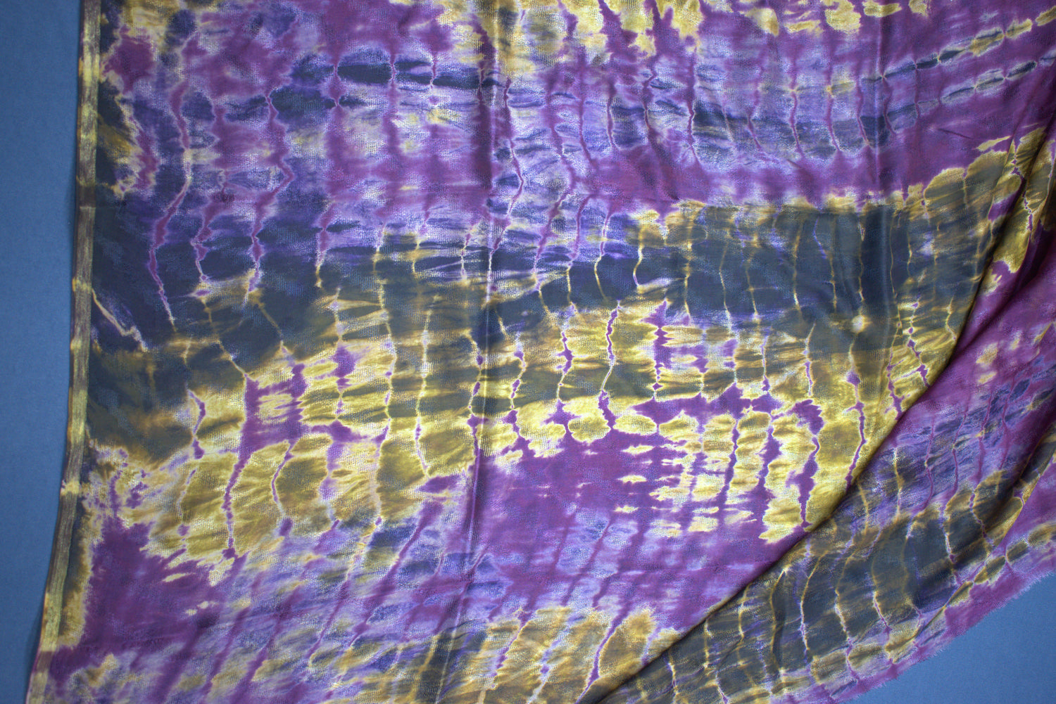 PINE GREEN- GEORGETTE SAREE WITH SHIOBORI TIE & DIE