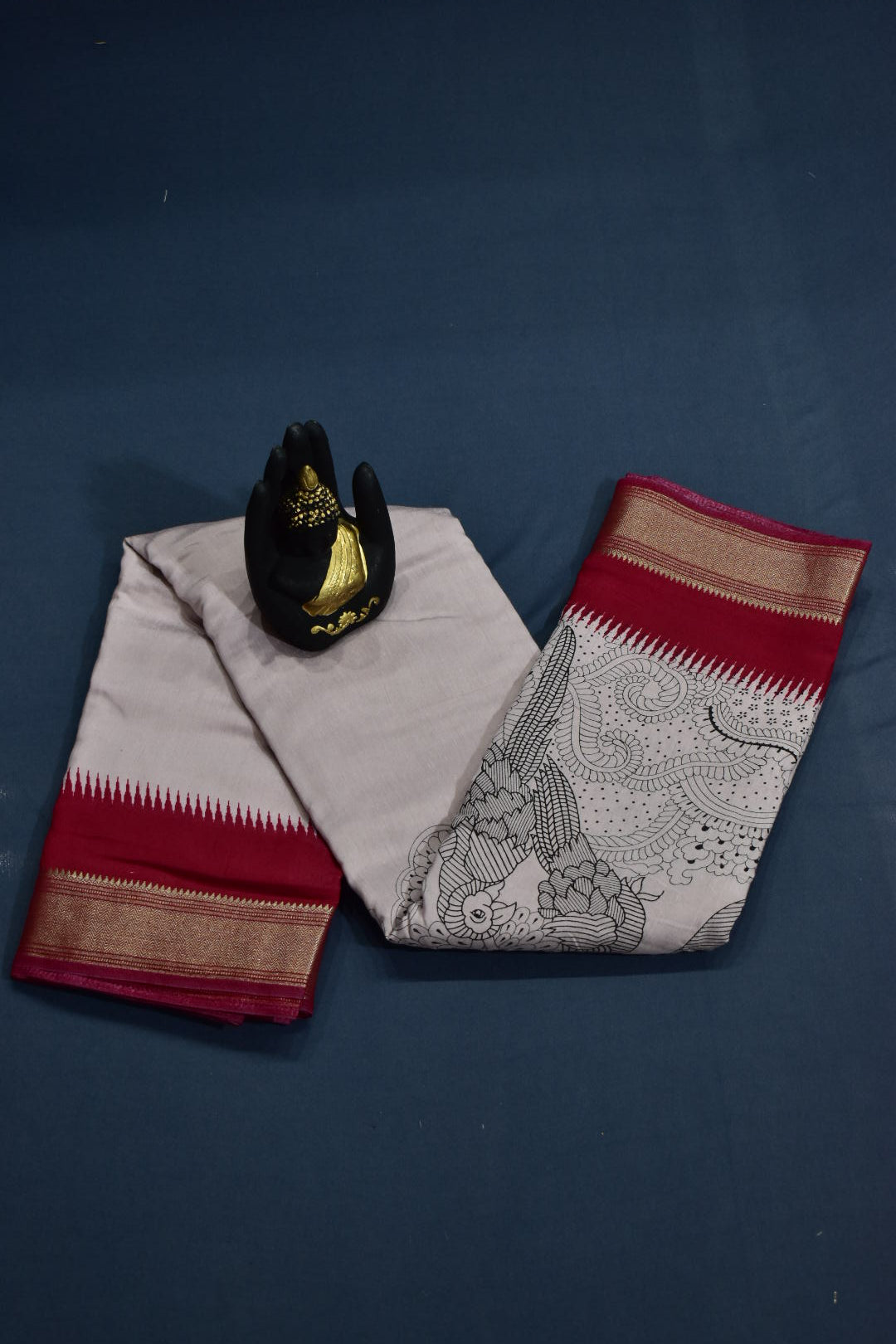 ONION PINK- CHANDERI PRINT COTTON SAREE