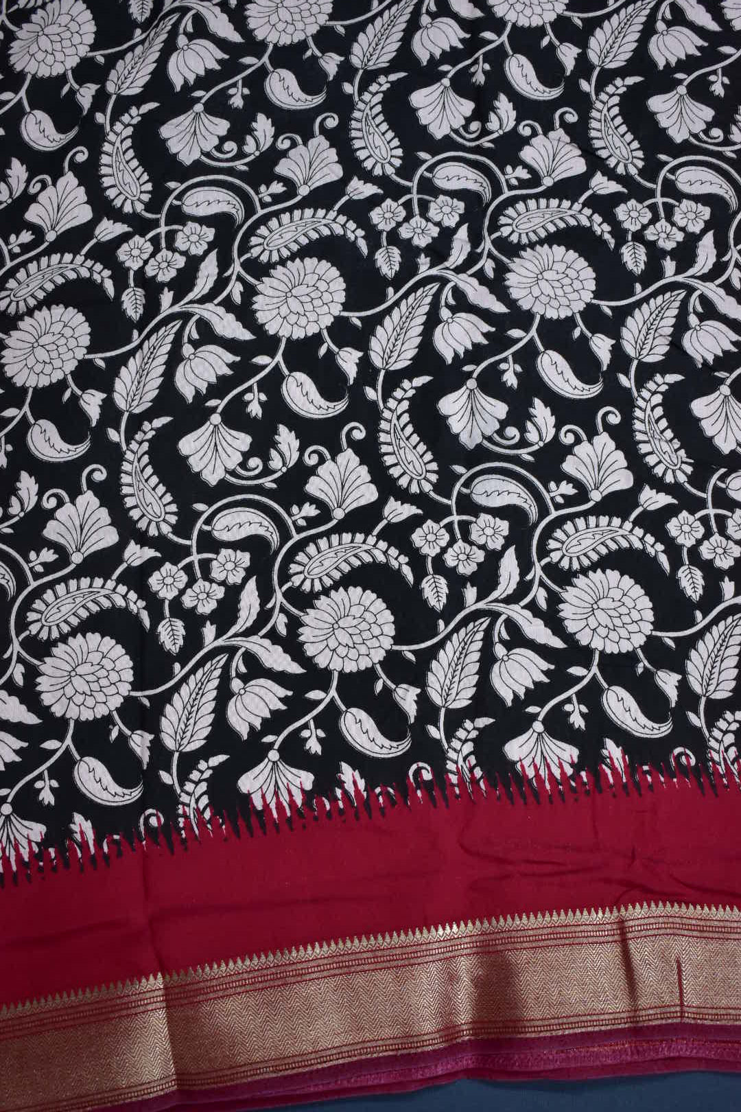 ONION PINK- CHANDERI PRINT COTTON SAREE