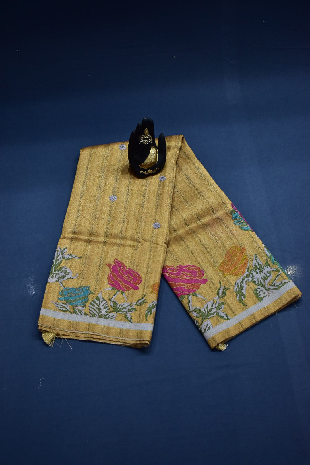 GOLD- SEMI TUSSAR SAREE