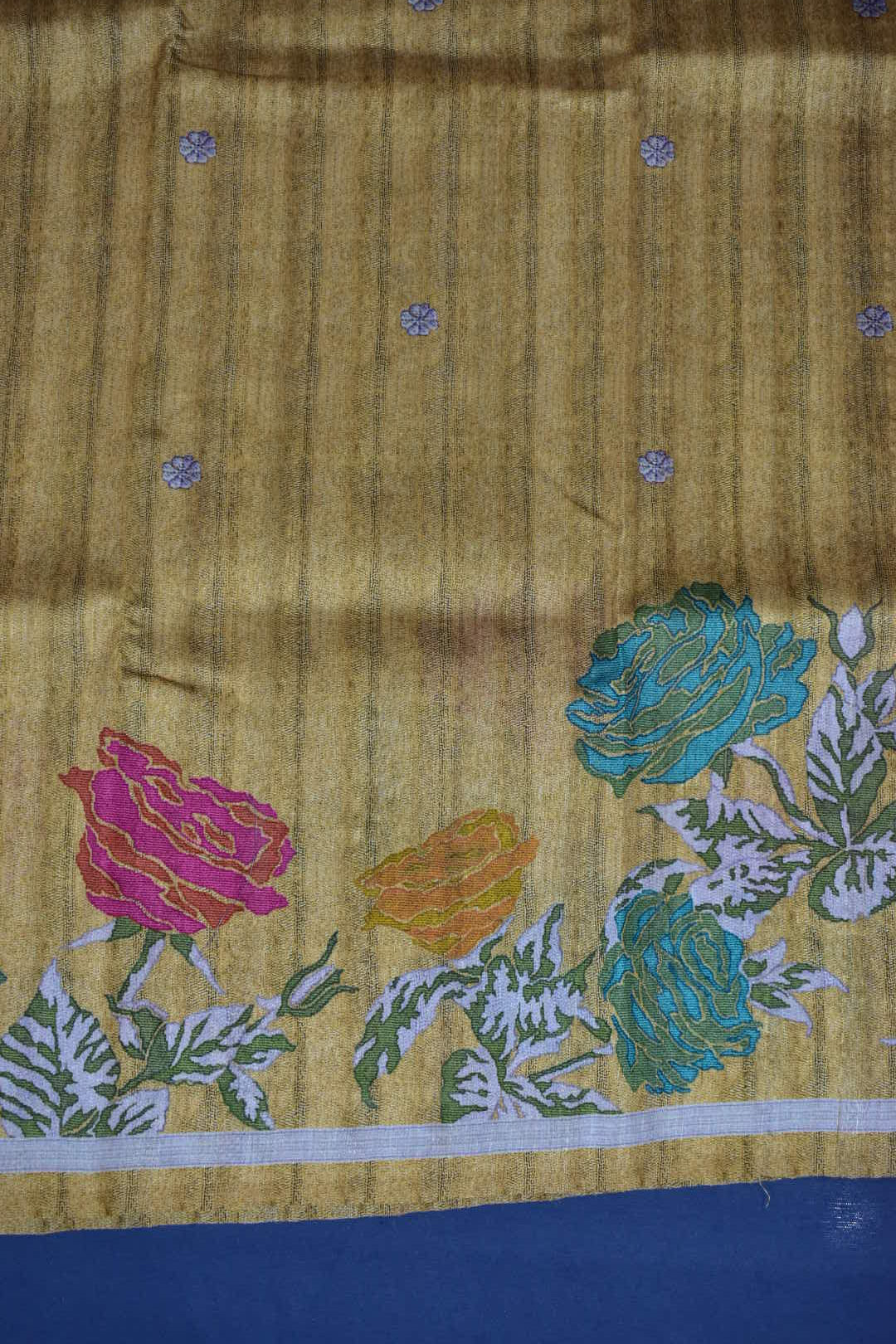 GOLD- SEMI TUSSAR SAREE