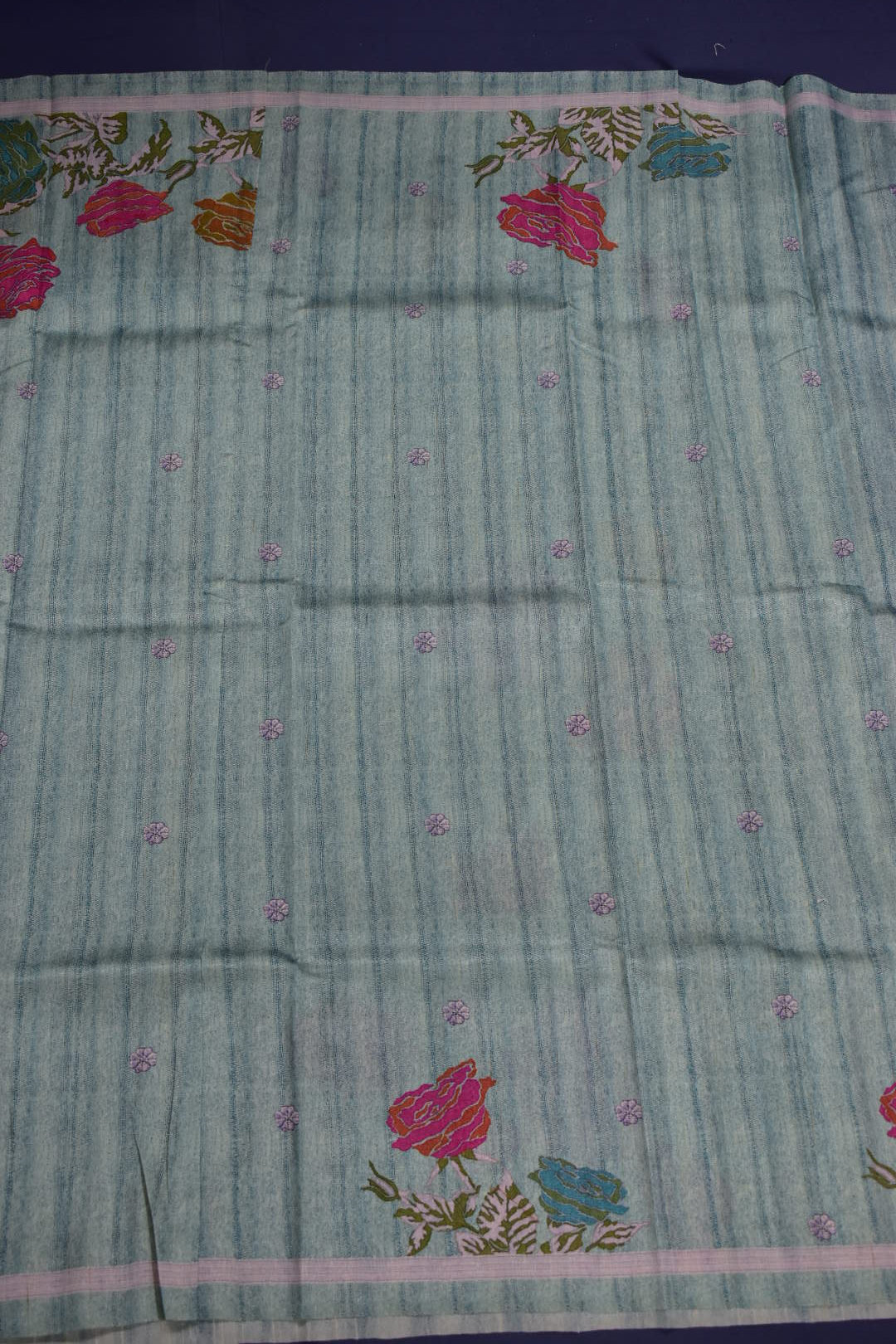 LIGHT GREEN- SEMI TUSSAR SAREE