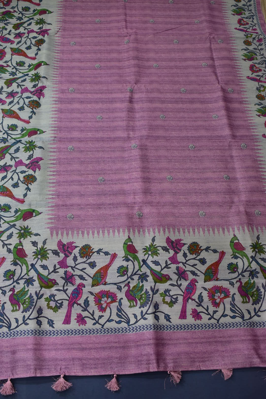 LAVENDER- SEMI TUSSAR SAREE