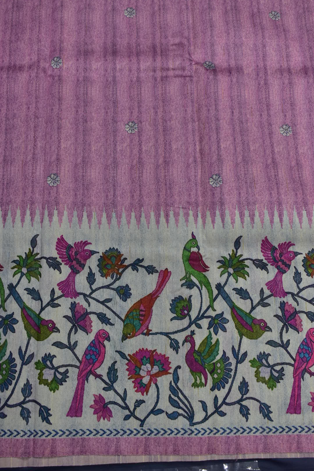 LAVENDER- SEMI TUSSAR SAREE