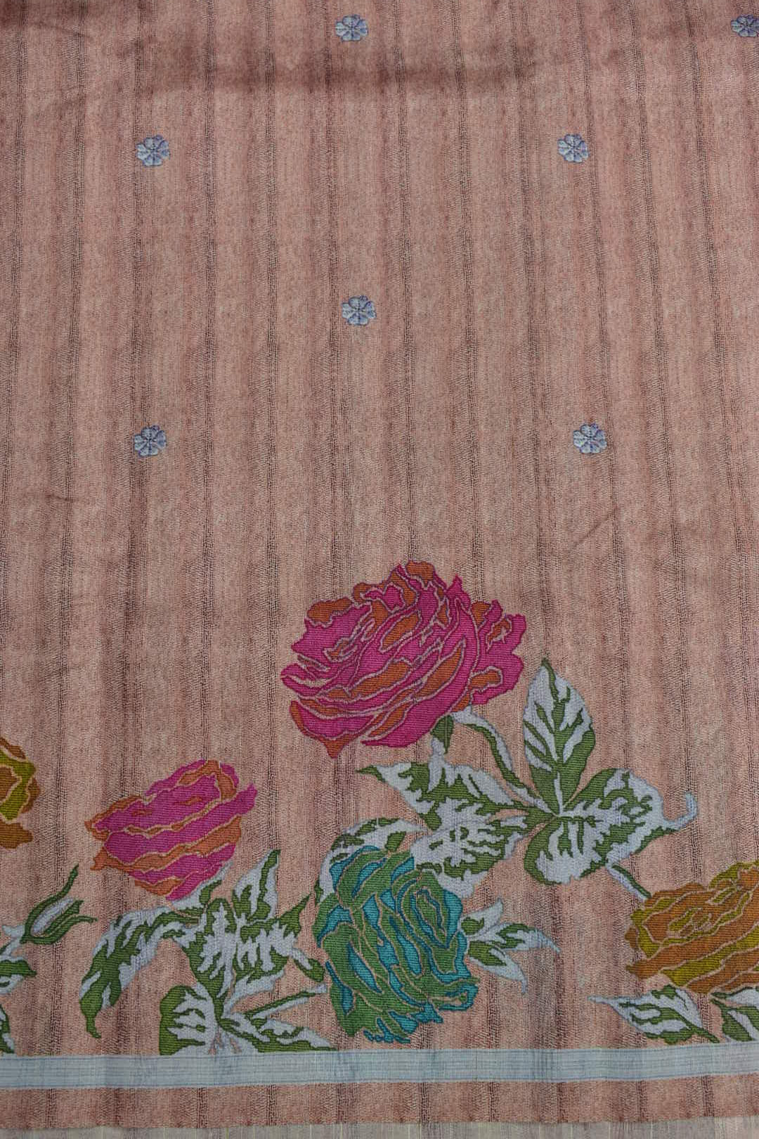 LIGHT BROWN- SEMI TUSSAR SAREE