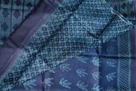 PURE TUSSAR- NAVY BLUE SAREE