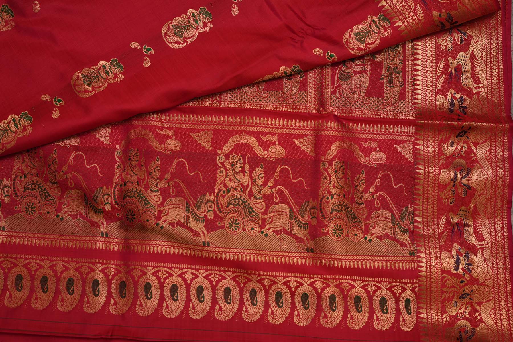SALEM PATTU SAREE- TOMATO RED