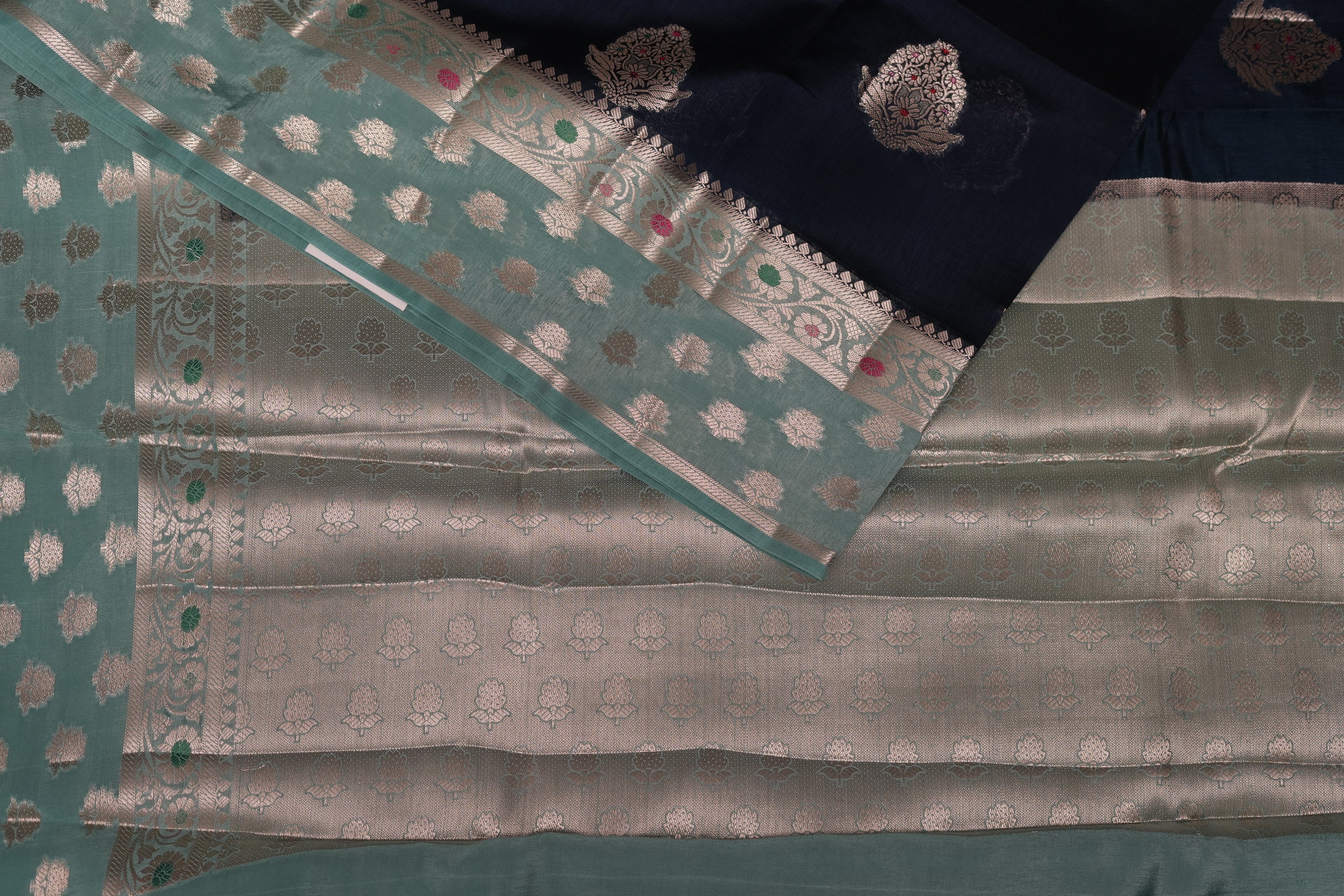 RAW MANGO SAREE- AZURE BLUE