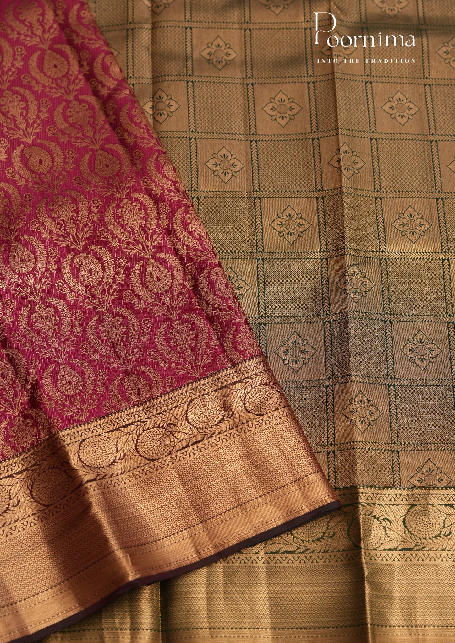 PURE VINTAGE KANCHI PATTU SAREE - KADHAMBARI SILKS