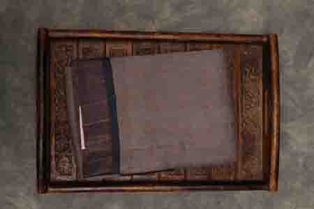 PURE TUSSAR SAREE-GREY