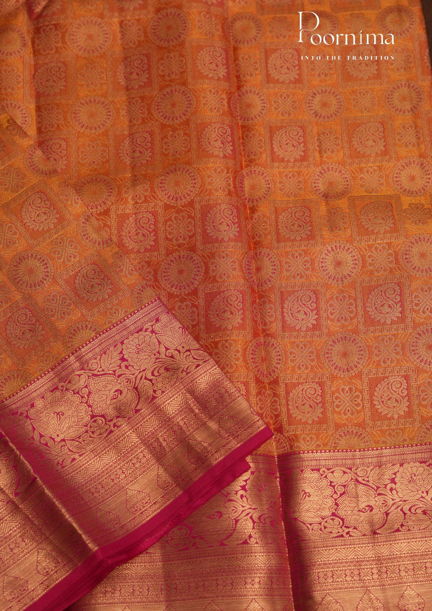PURE VINTAGE KANCHI PATTU SAREE - KADHAMBARI SILKS