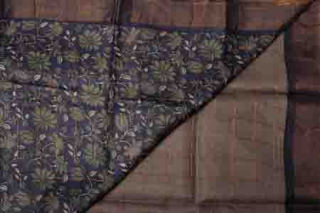 PURE TUSSAR SAREE-GREY