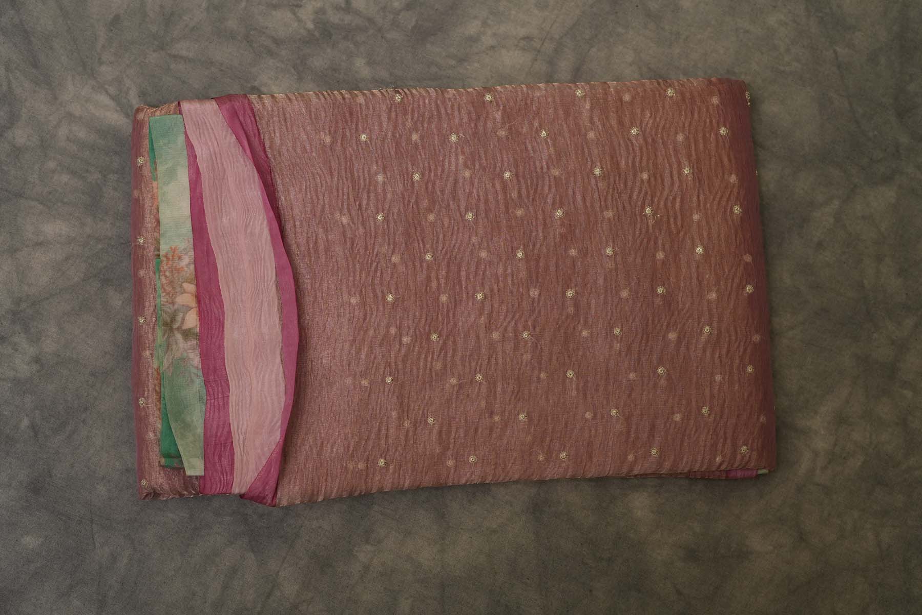 KANCHI KORA SAREE-ONION PINK