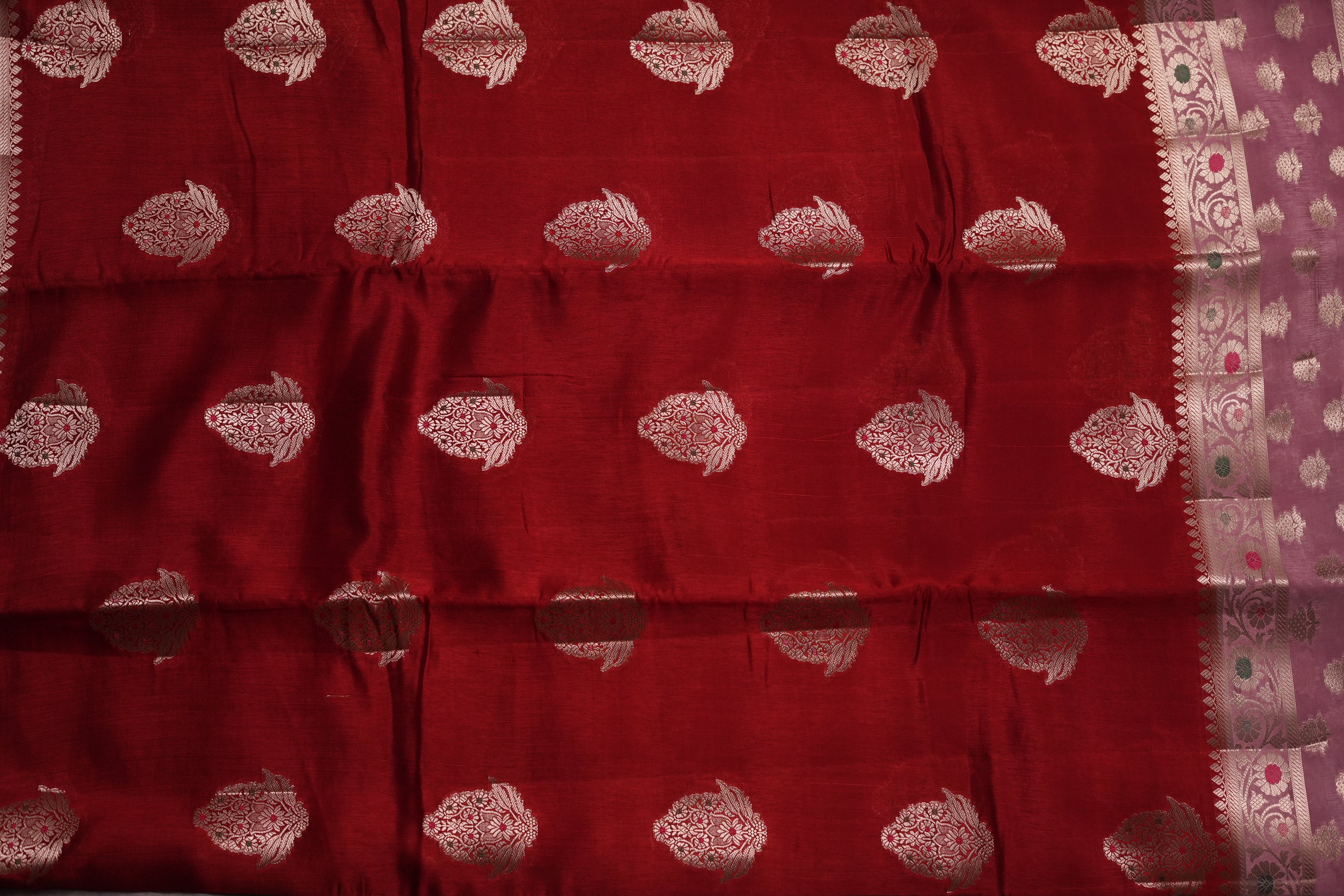 RAW MANGO SAREE-TOMATO RED