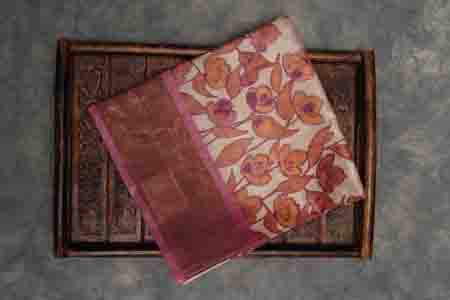 PURE TUSSAR SAREE- CREAM