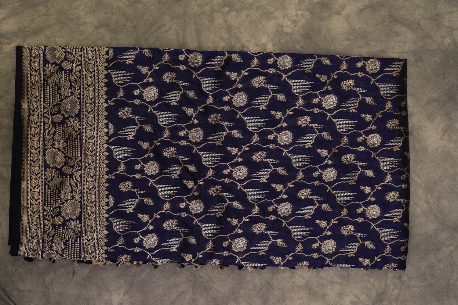 BENARASI SILK SAREE- DARK BLUE
