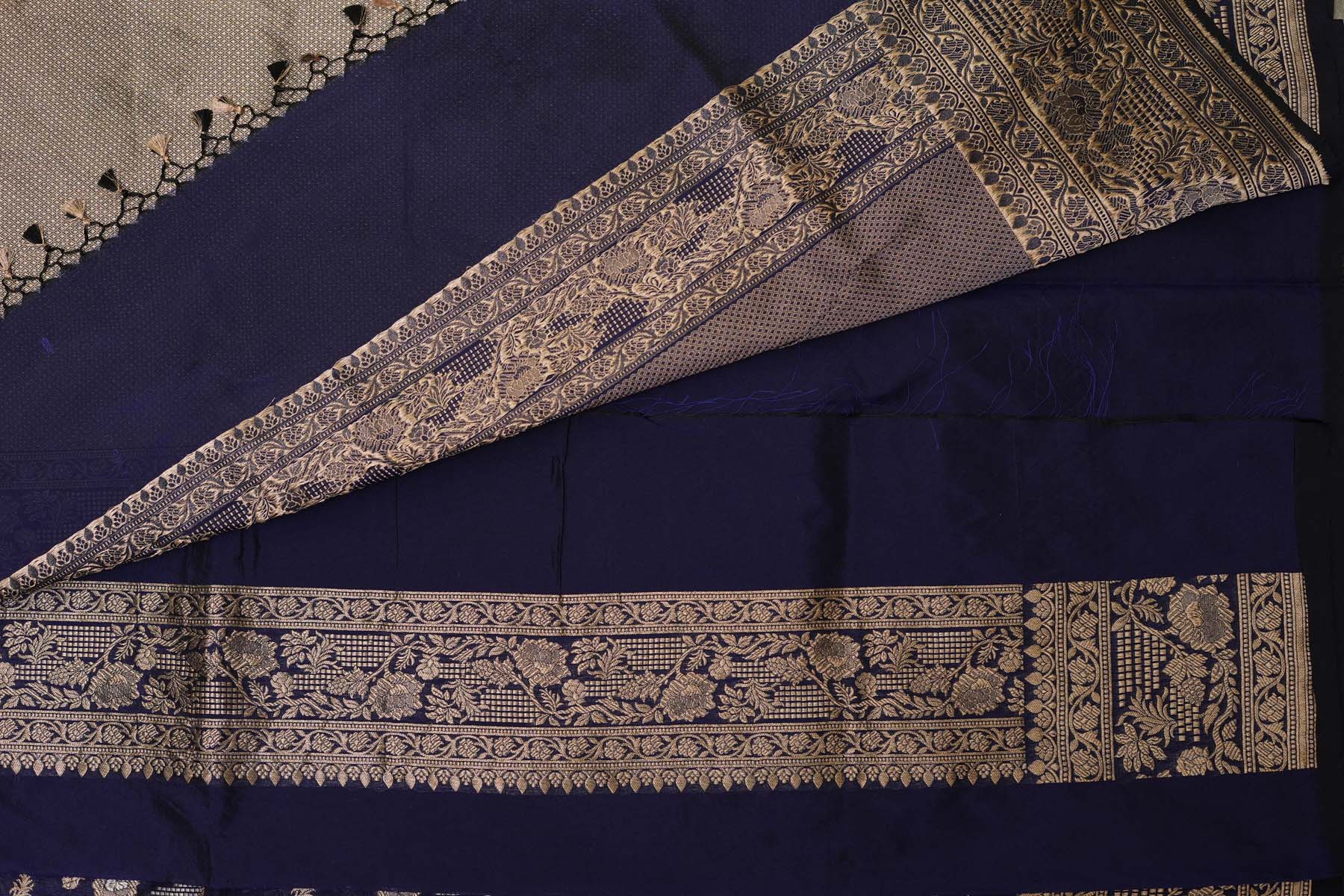 BENARASI SILK SAREE- DARK BLUE