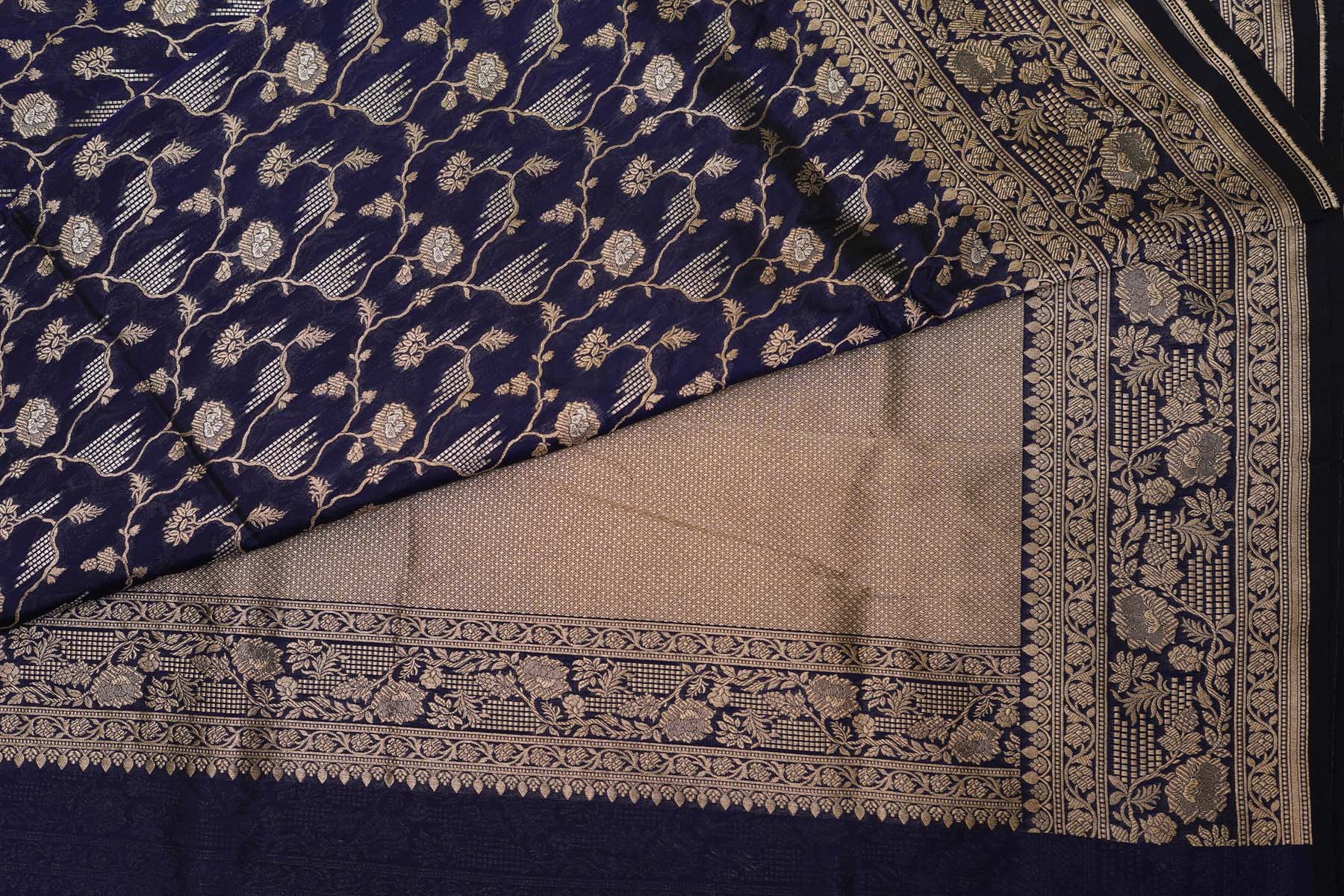BENARASI SILK SAREE- DARK BLUE