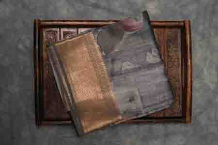 PURE KANJEEVARAM SILK SAREE- GREY