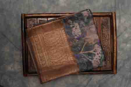 PURE TUSSAR SAREE- MULTICOLOUR