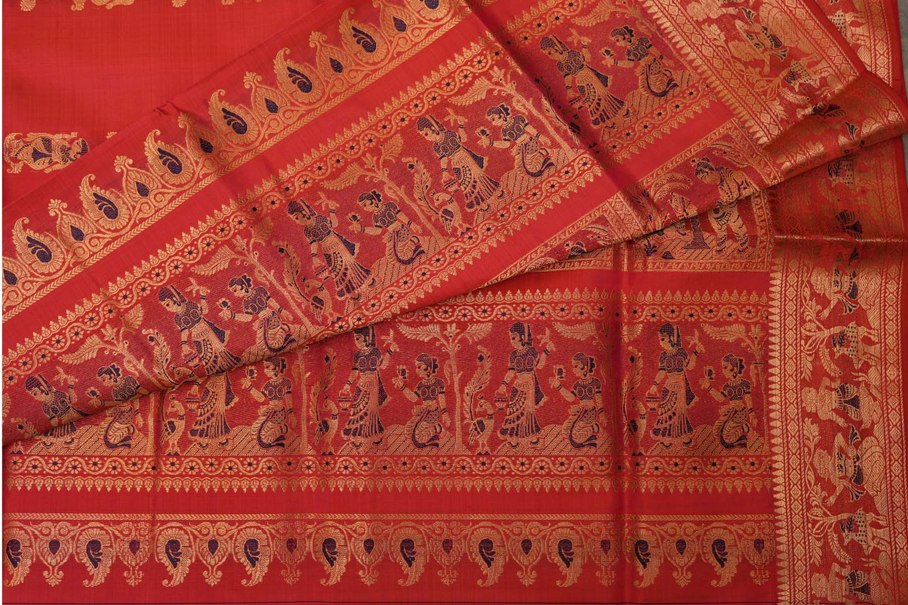 SALEM PATTU SAREE- TOMATO PINK