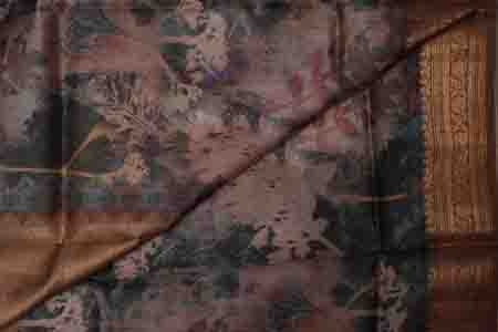 PURE TUSSAR SAREE- MULTICOLOUR