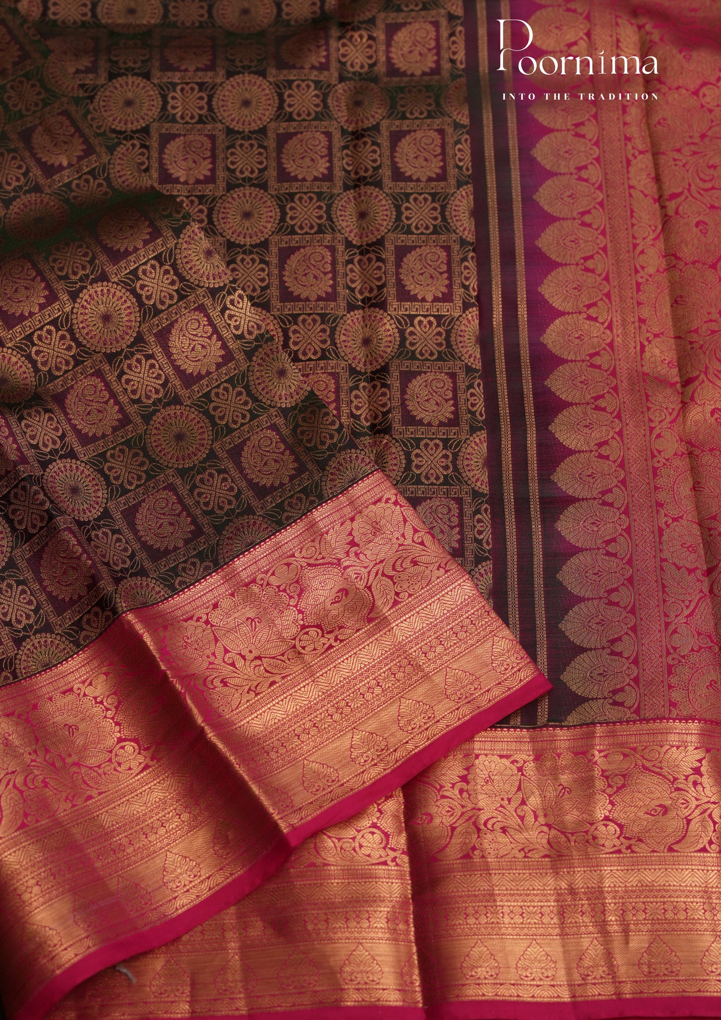 PURE VINATGE KANCHI PATTU SAREE - KADHAMBARI SILKS