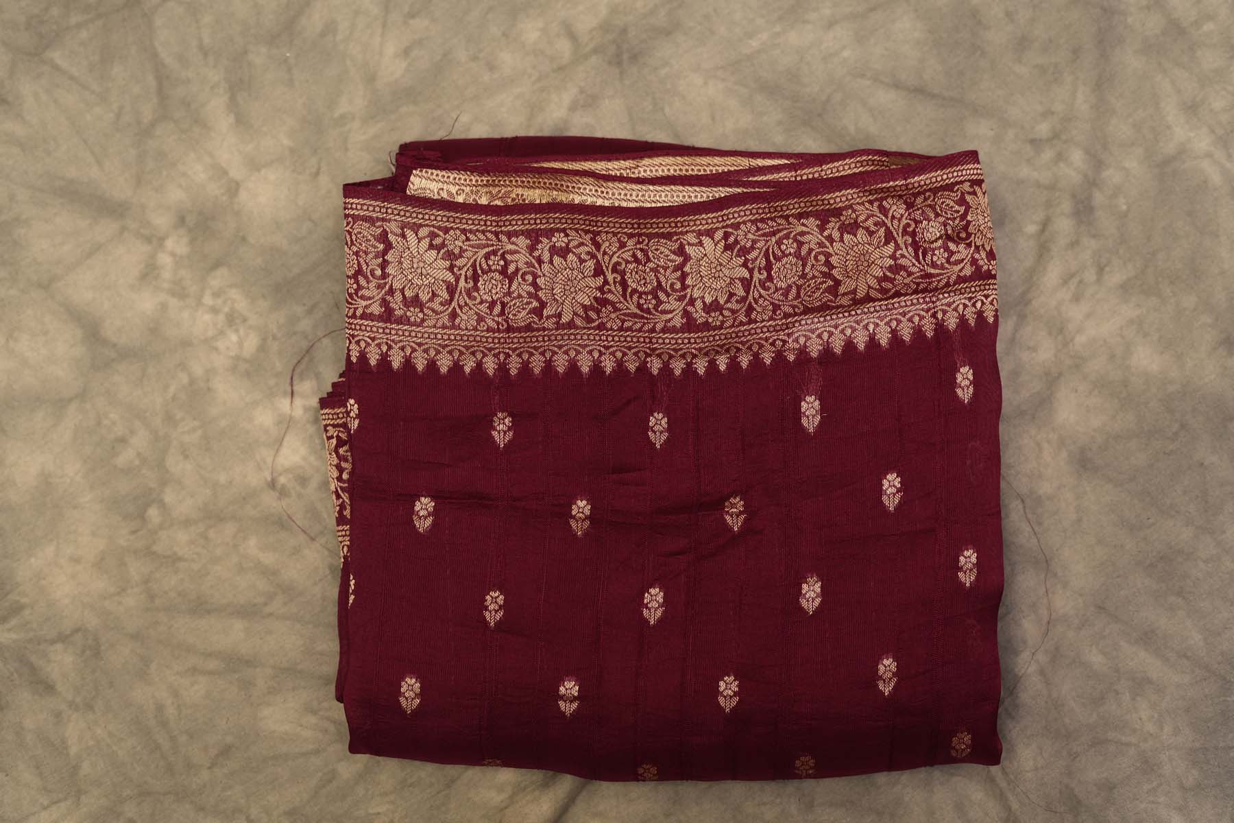 BENARASI GEORGETTE SAREE- WINE