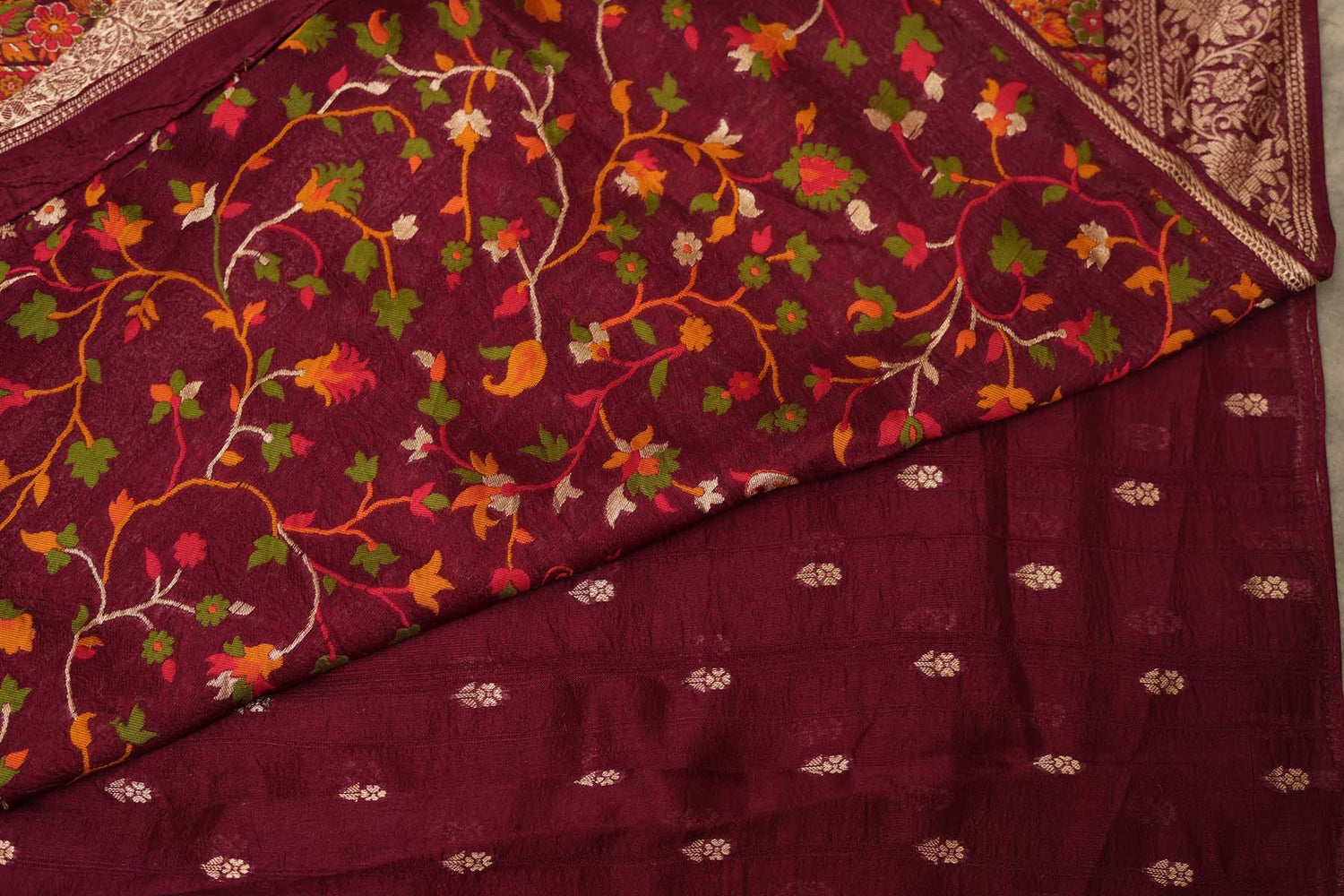 BENARASI GEORGETTE SAREE- WINE
