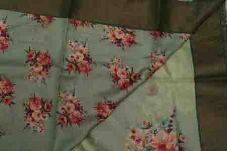 PURE TUSSAR SAREE- SEA GREEN