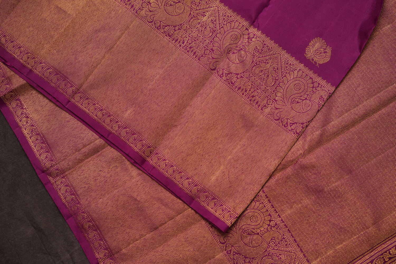 VINTAGE KANJEEVARAM - DARK MAGENTA