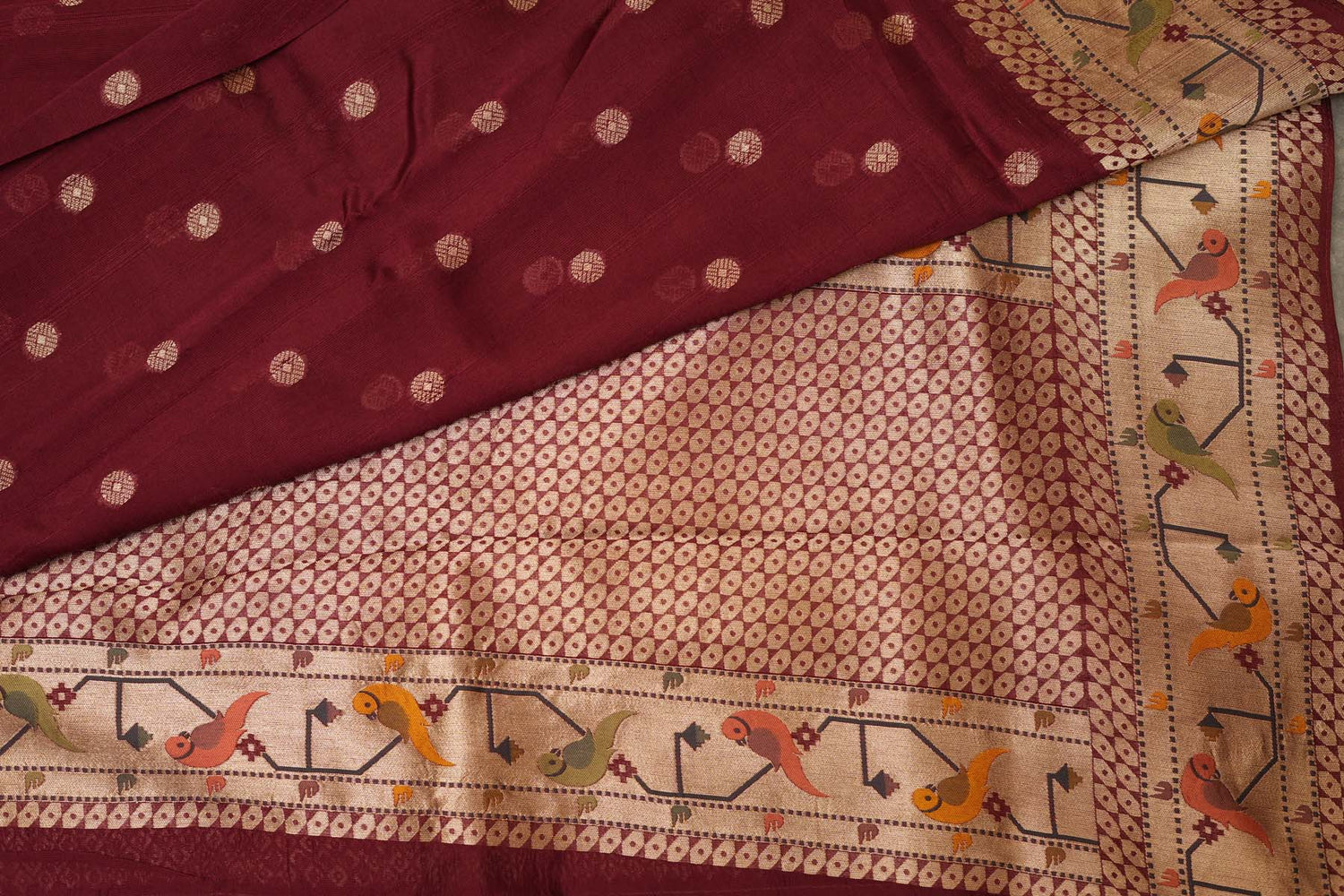 BENARASI GEORGETTE SAREE- BURGUNDY