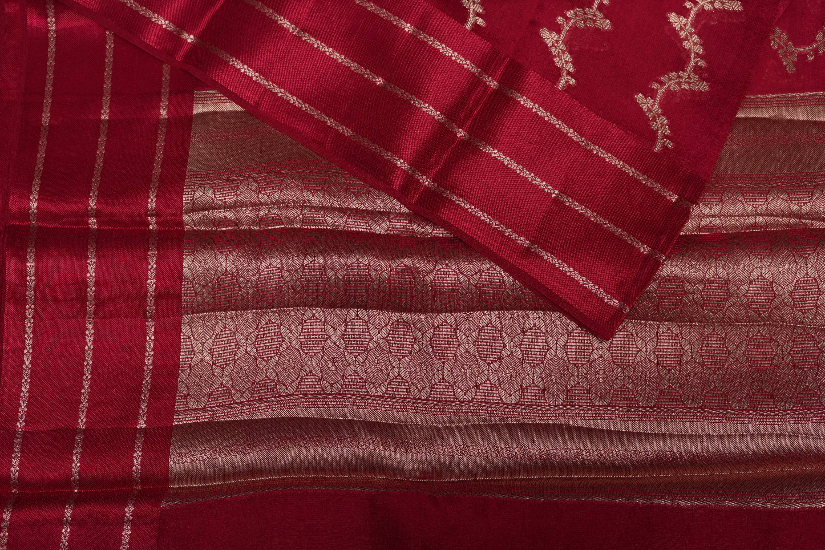 RAW MANGO SAREE- TOMATO RED