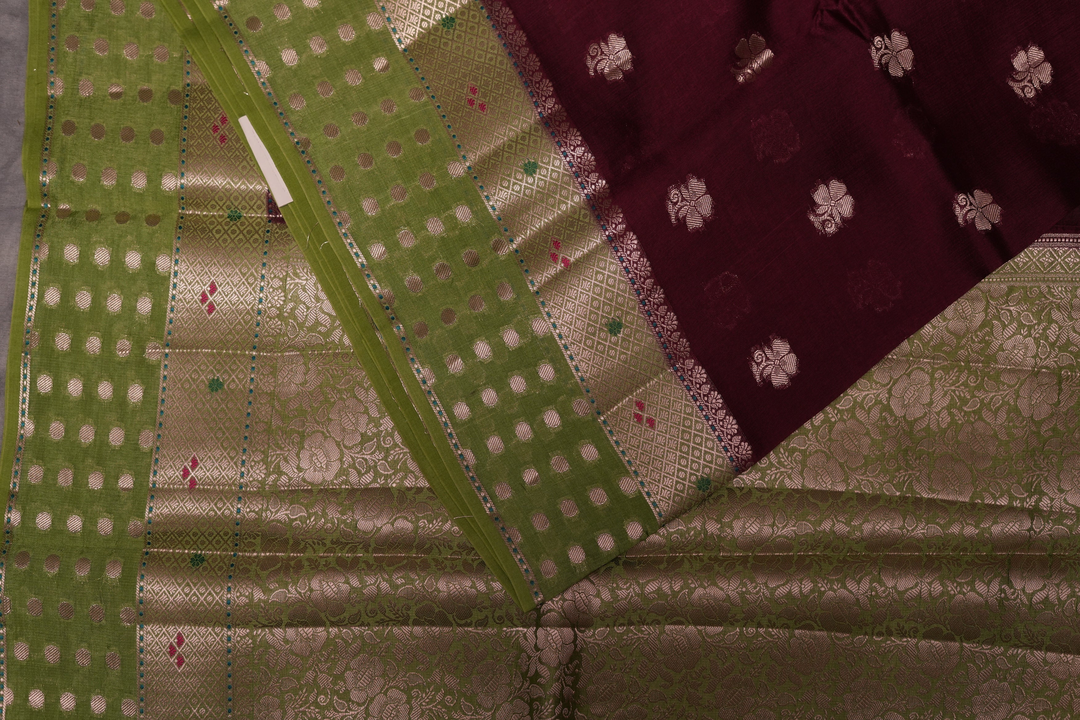 RAW MANGO SAREE- WINE
