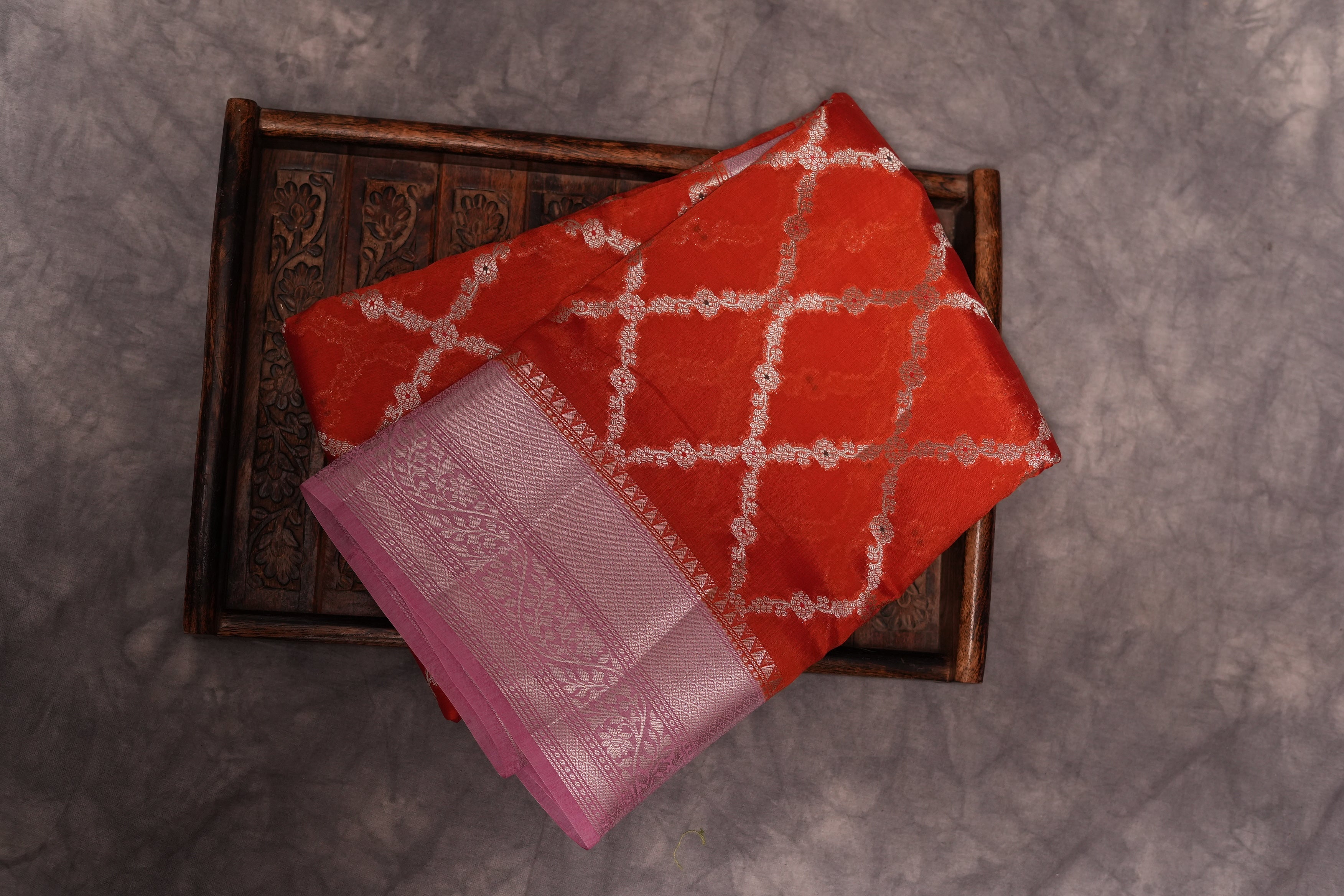 RAW MANGO SAREE- ORANGE