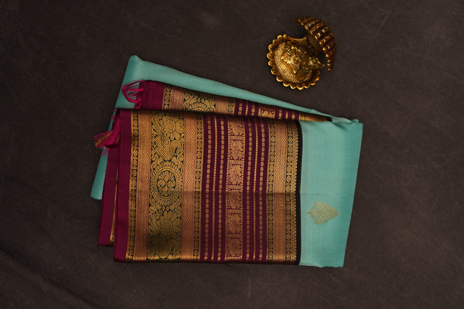 VINTAGE KANJEEVARAM - SEA BLUE