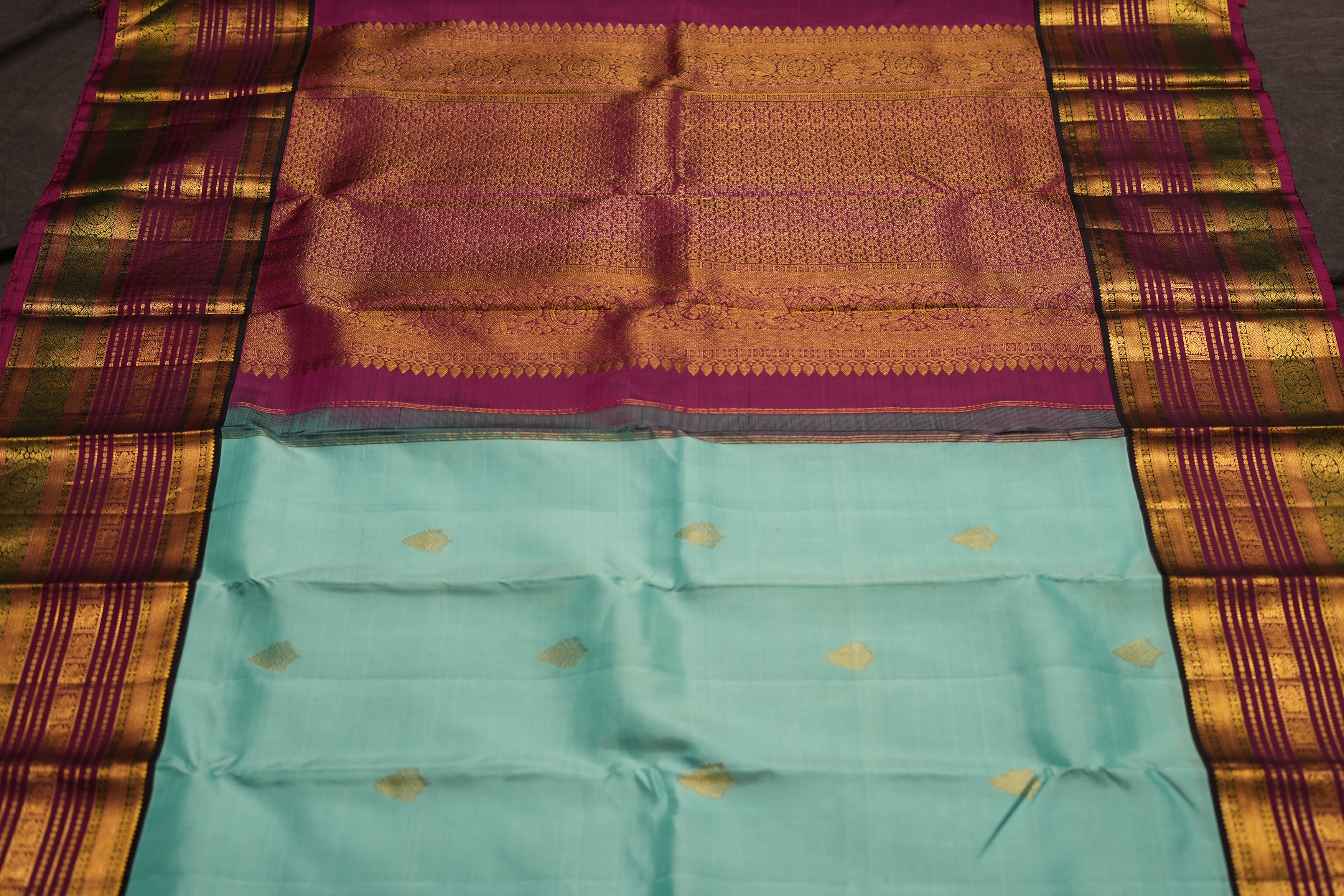 VINTAGE KANJEEVARAM - SEA BLUE