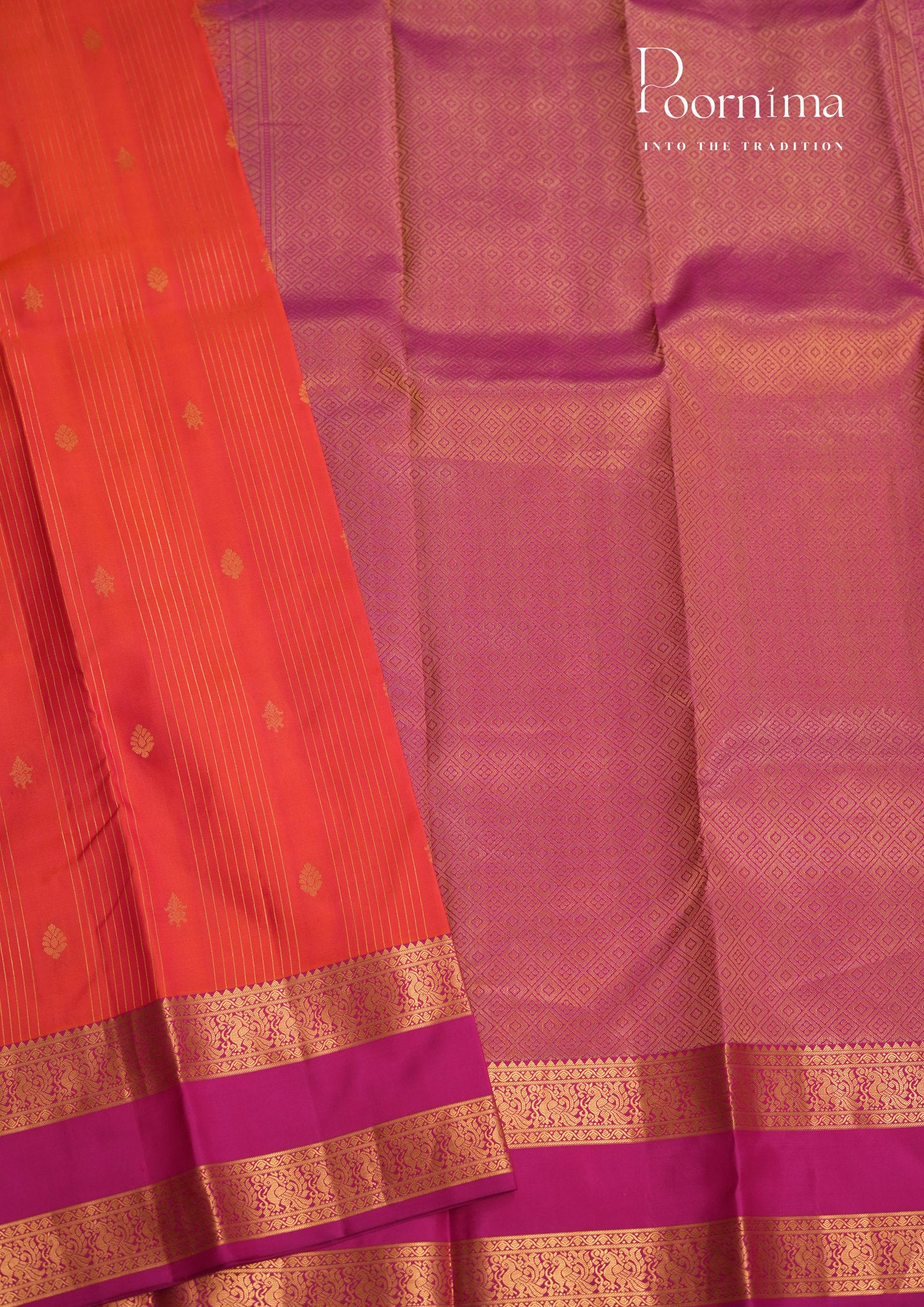 PURE VINTAGE KANCHI PATTU SAREE - KADHAMBARI SILKS