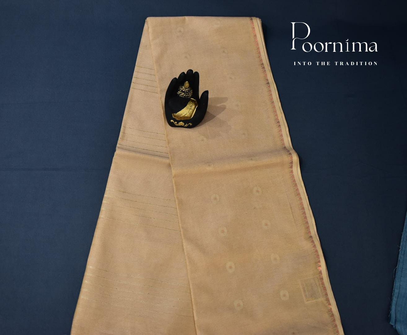 TUSSAR SAREE WITH CREAM COLOUR COMBINATION